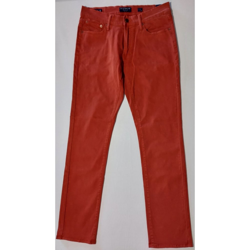 Lucky Brand Mens 410 Athletic Slim Fit Jean Size 30W 32L Barn Red Stretch